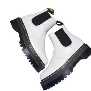 Dr. Martens White Ankle Boots